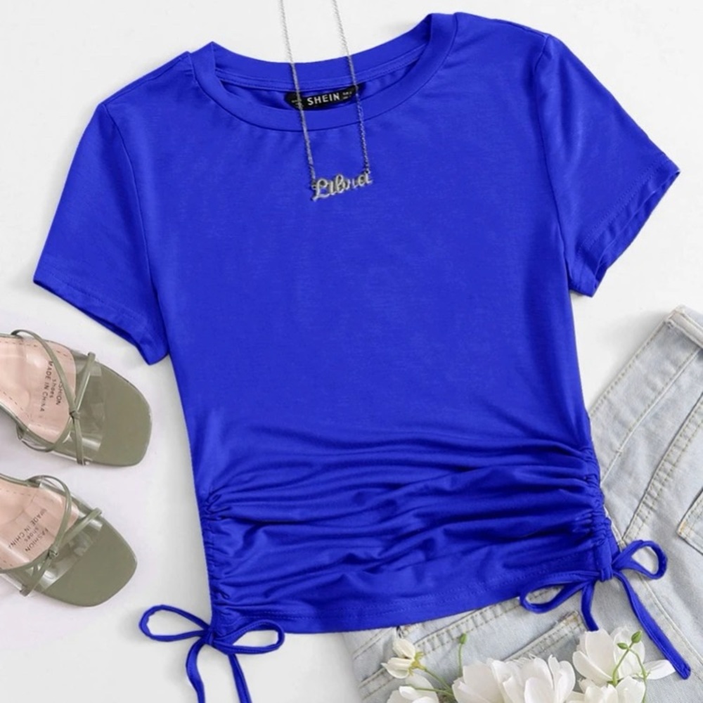 SHEIN drawstring crop top
